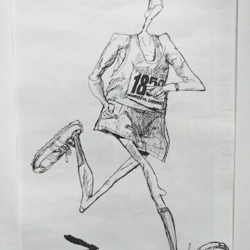 Den 22.5.93 var jeg i Politiken med min historie om at løbe maraton, som blev illustreret på en sjov måde.